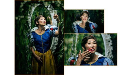 Snow white with terrible makeup